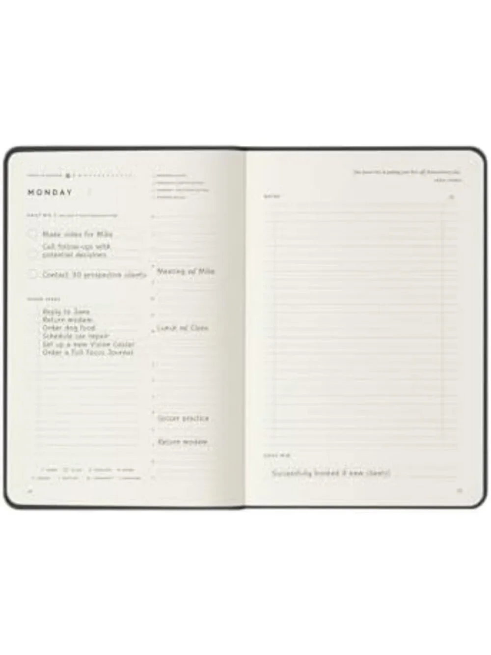 Gray Linen Daily Planner - Boost Focus, Reduce Overwhelm & Achieve Goals